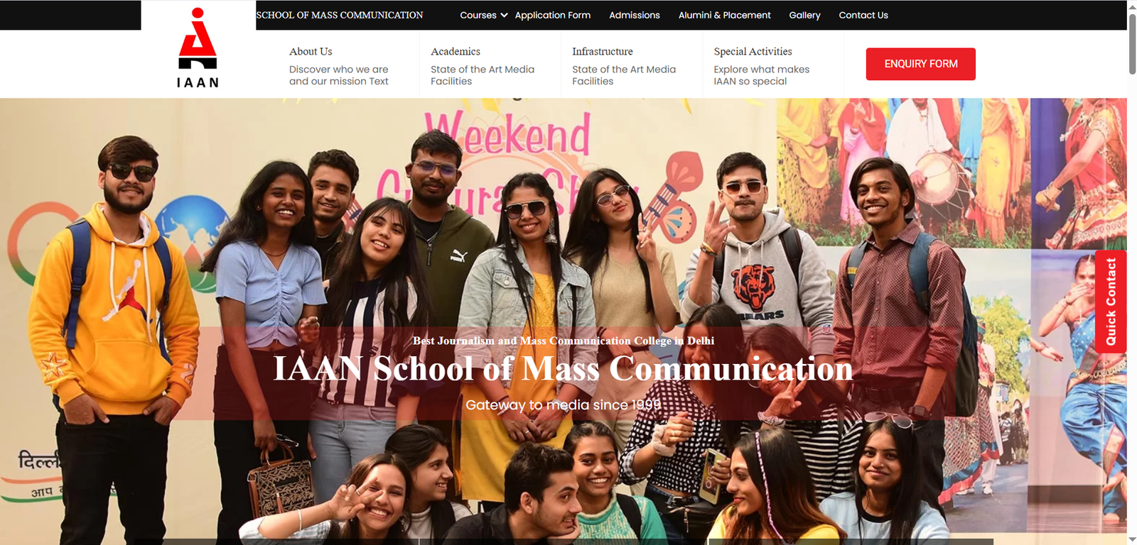 IAAN homepage screenshot